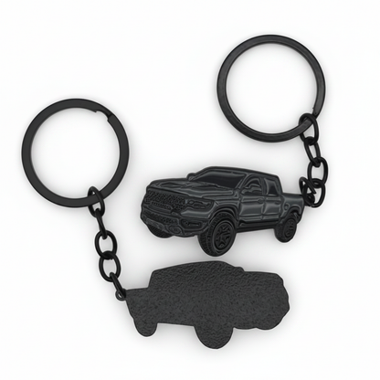 Modern 1500 Truck - Metal Keychain - Gray
