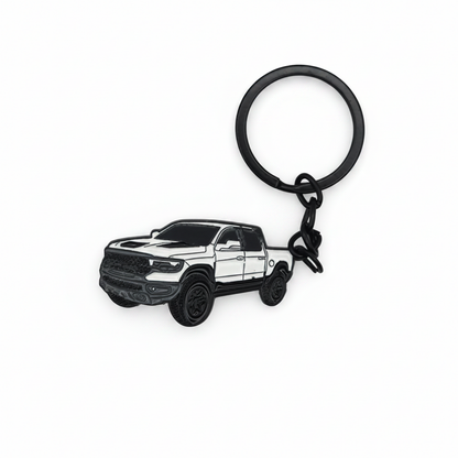 Modern 1500 Truck - Metal Keychain - White