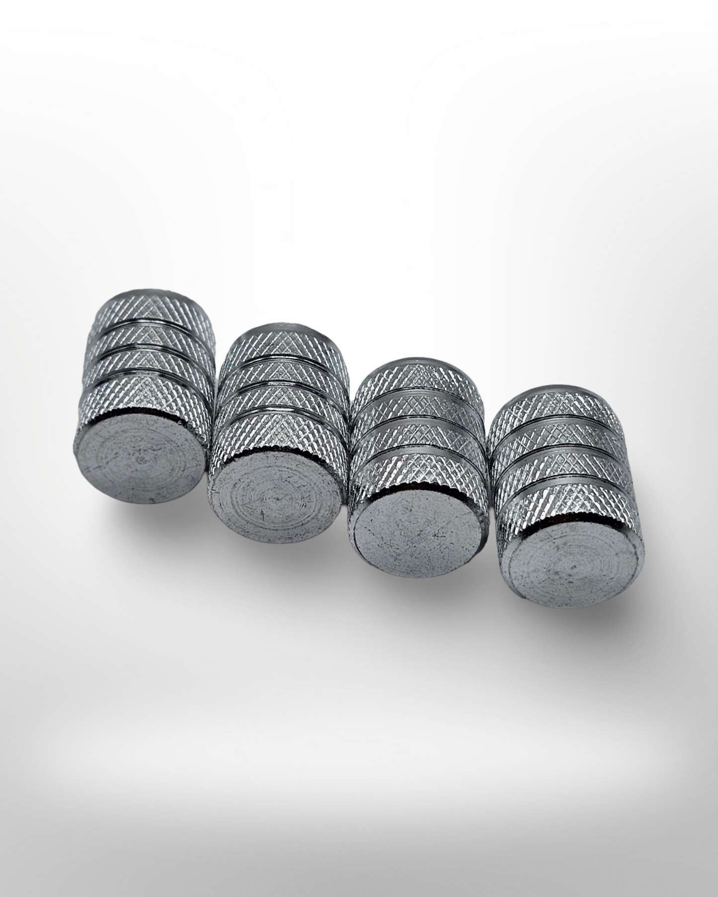 Tire Valve Barrel stem cap W plastic protection - Silver - Aluminum Alloy
