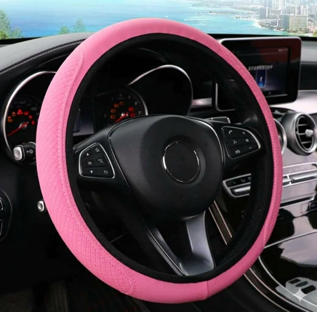 Leather Anti- Slip Steering Wheel Cover
