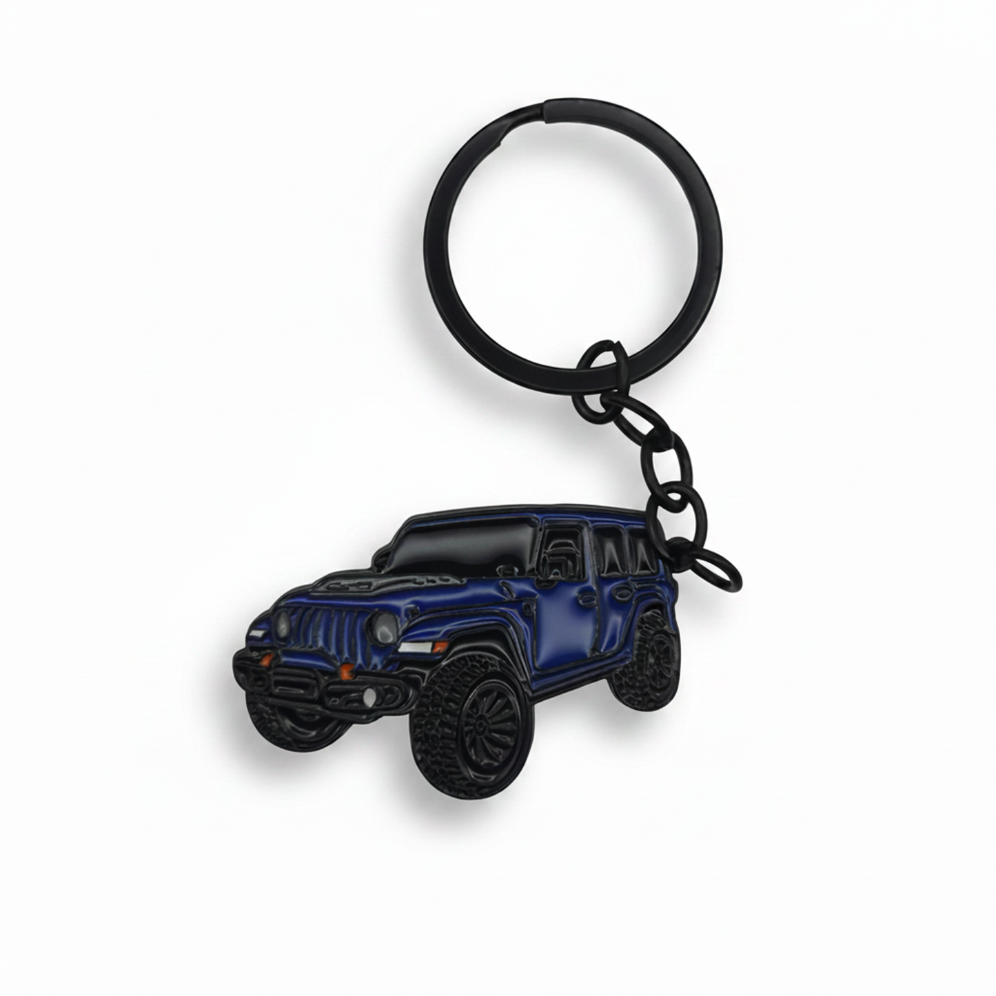Off-Road  Vehicle / SUV - Metal Keychain - Blue