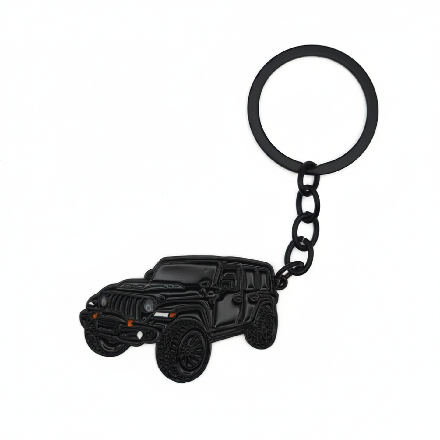 Off-Road  Vehicle / SUV - Metal Keychain - Black