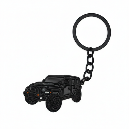 Off-Road  Vehicle / SUV - Metal Keychain - Black