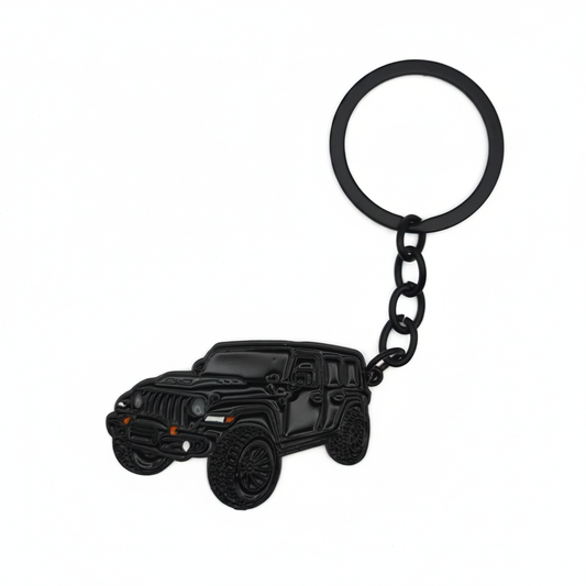 Off-Road  Vehicle / SUV - Metal Keychain - Black