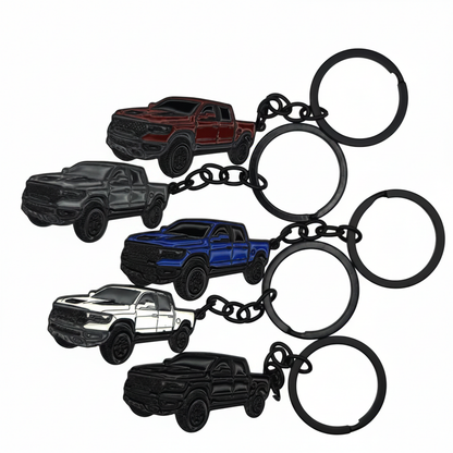 Modern 1500 Truck - Metal Keychain - Blue