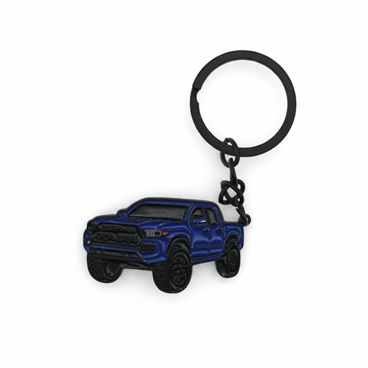 Off Road Truck - Metal Keychain - Blue