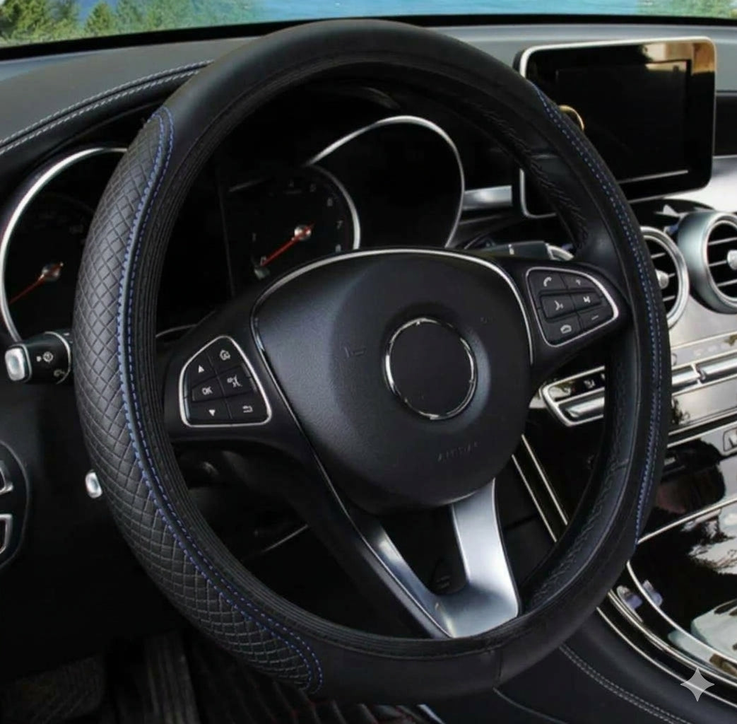 Leather Anti- Slip Steering Wheel Cover