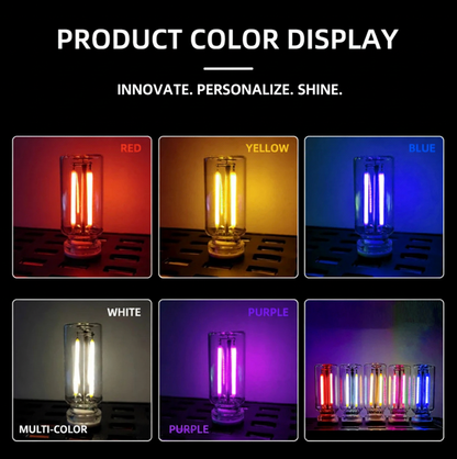 Interior Touch USB Light - Glass Bottle Lamp Light - Purple