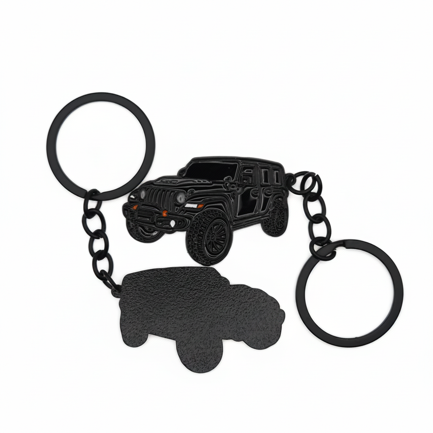 Off-Road  Vehicle / SUV - Metal Keychain - Black