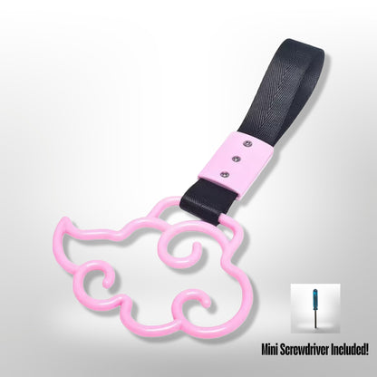 Car Handle / Tsurikawa JDM Style - Pink Cloud, Black Strap