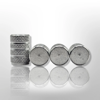 Tire Valve Barrel stem cap - Silver - Aluminum Alloy