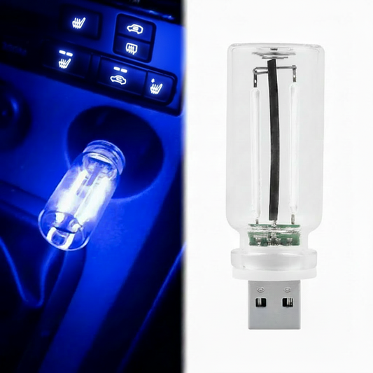 Interior Touch USB Light - Glass Bottle Lamp Light- Blue