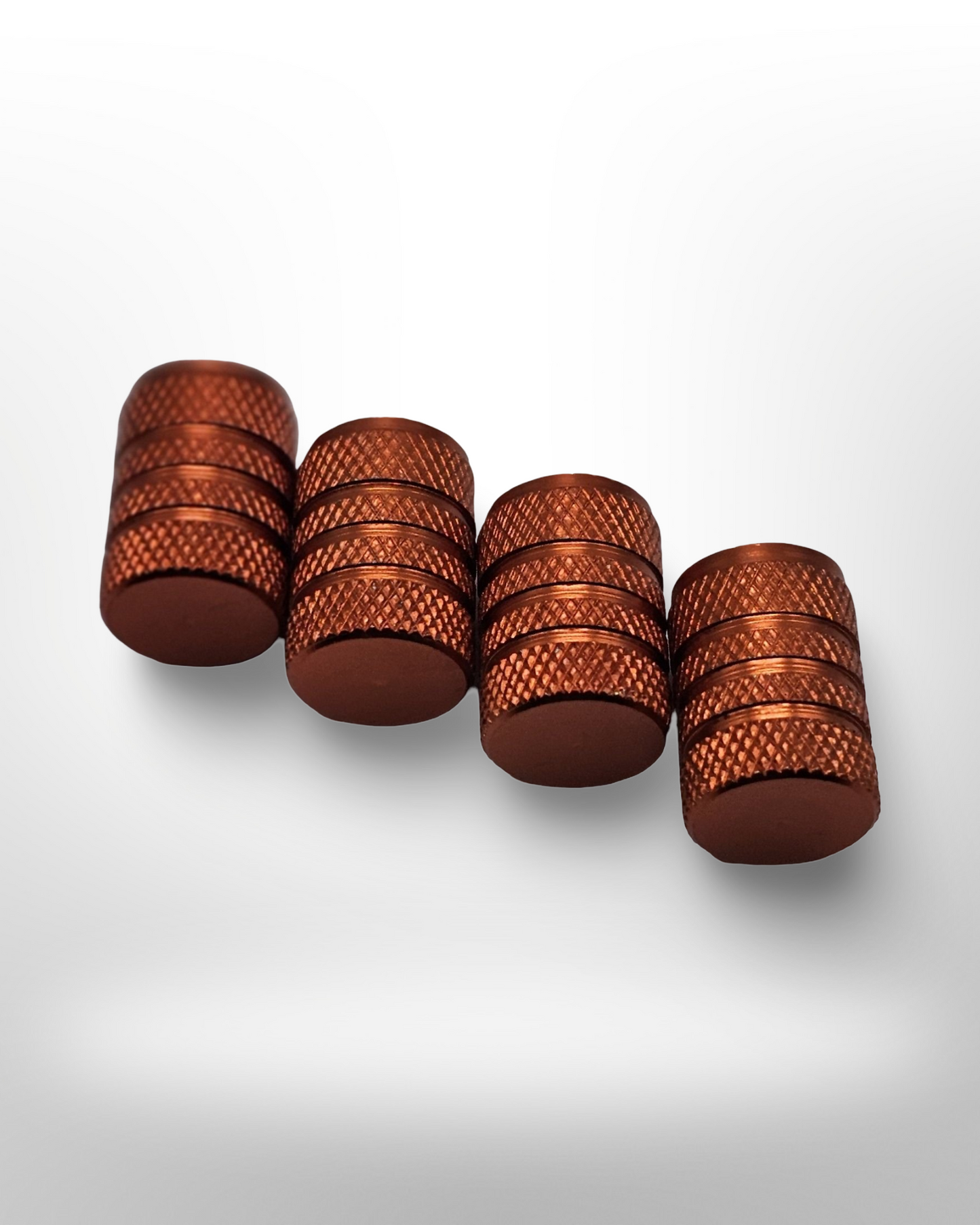 Tire Valve Barrel stem cap W plastic protection - Orange - Aluminum Alloy