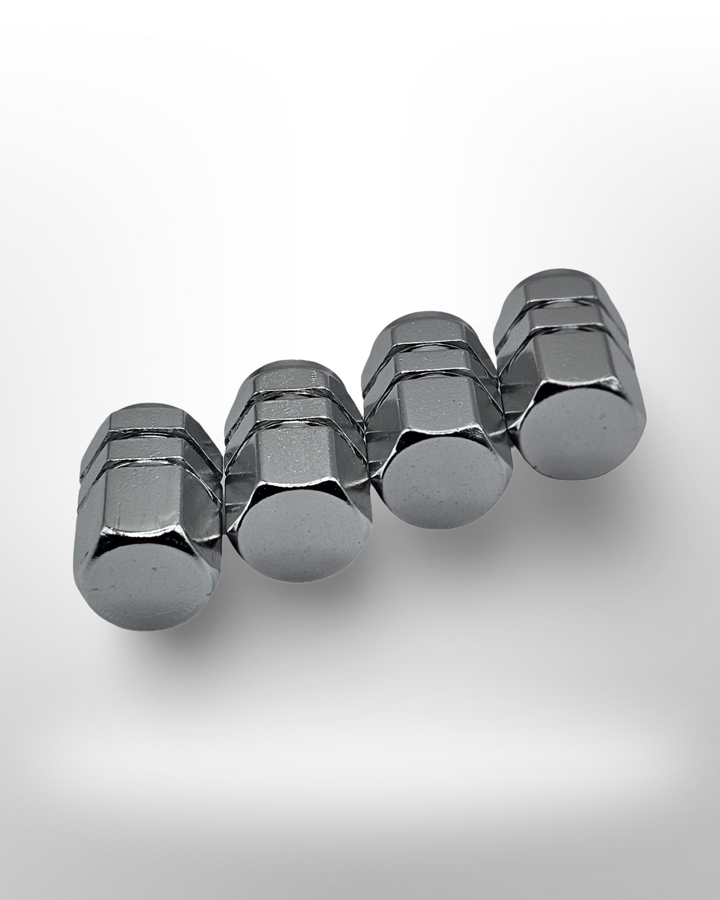 Tire Valve stem cap / 6 sided - Silver - Aluminum Alloy Hexagon