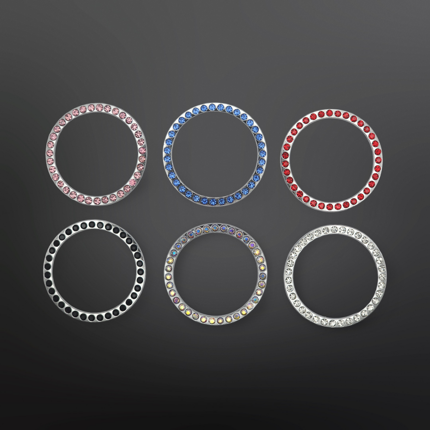 Start/Stop Button Bling Ring - Black