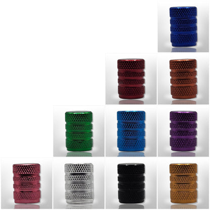 Tire Valve Barrel stem cap - Black - Aluminum Alloy