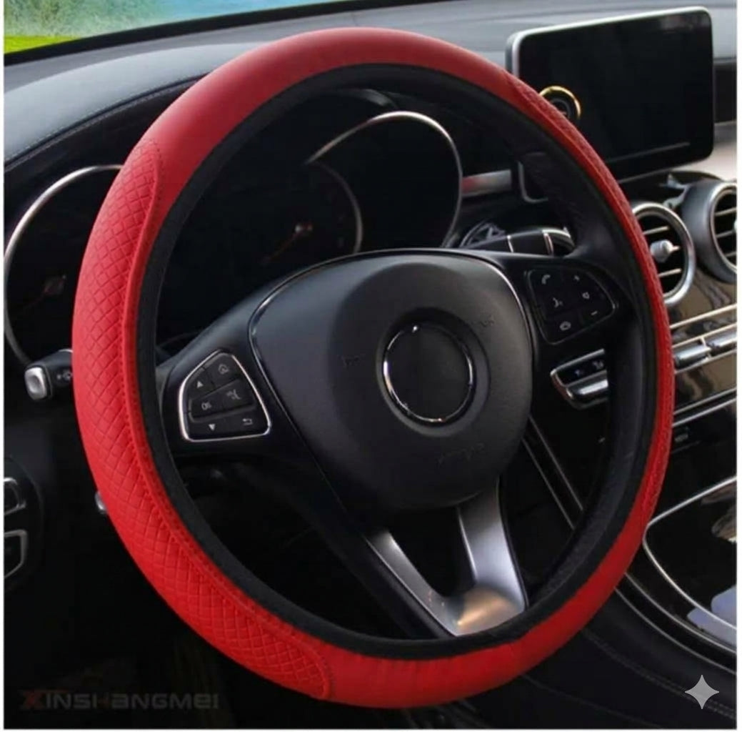 Leather Anti- Slip Steering Wheel Cover